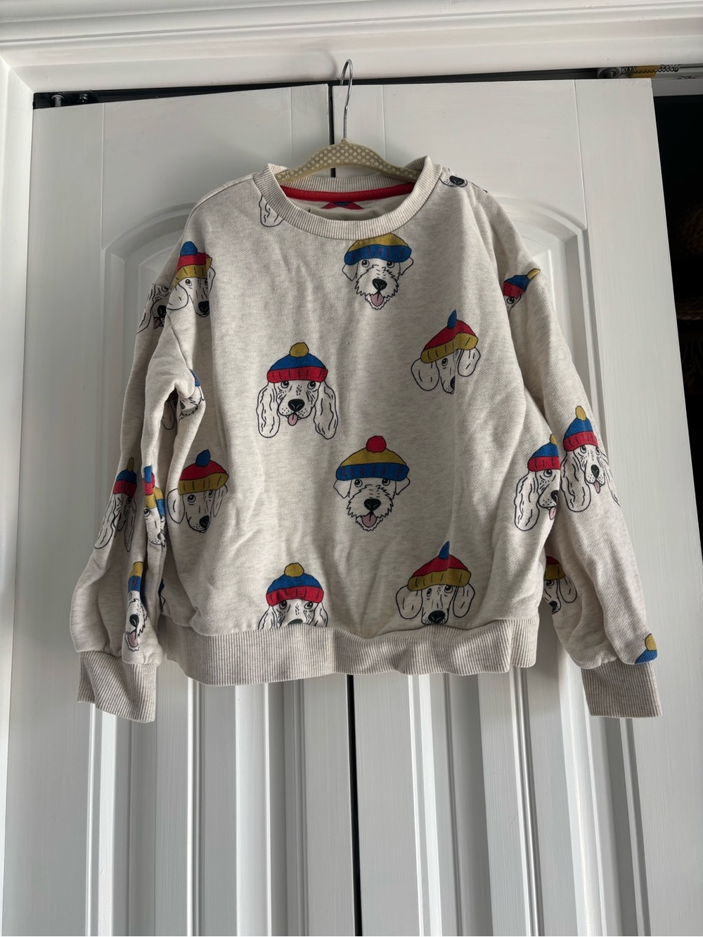 Mini Boden Sweatshirt with Playful Dog Print